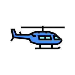 helicopter transport color icon vector. helicopter transport sign. isolated symbol illustration