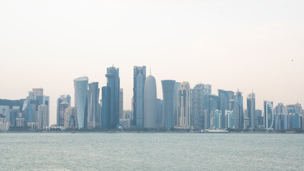 Fototapeta premium QATAR CAPITAL- DOHE CITY SKYLINE.