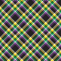 Rainbow Diagonal Plaid Tartan textured Seamless Pattern Design