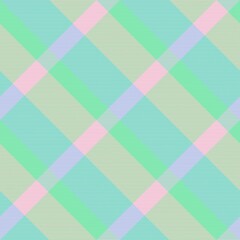 Rainbow Pastel Diagonal Plaid Tartan textured Seamless Pattern Design