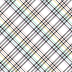 Rainbow Pastel Diagonal Plaid Tartan textured Seamless Pattern Design