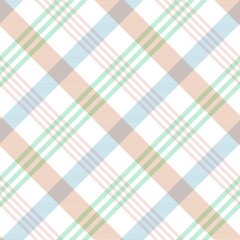 Rainbow Pastel Diagonal Plaid Tartan textured Seamless Pattern Design