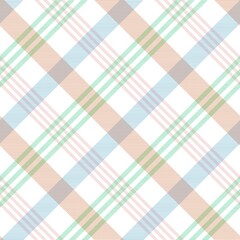 Rainbow Pastel Diagonal Plaid Tartan textured Seamless Pattern Design