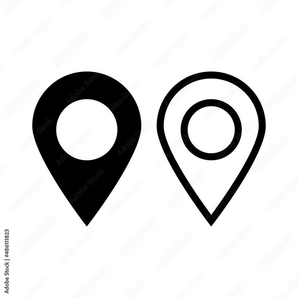 Aufkleber a set of map pin icons. location information and location. vectors.