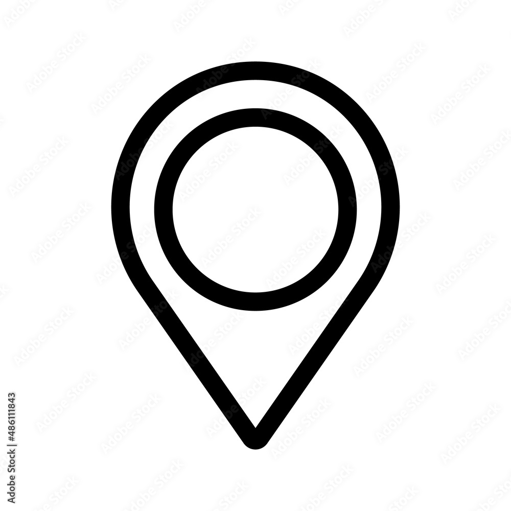 Poster simple map pin icon. location and destination. vectors.