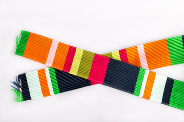 textile accessory or fabric drawn on a white background