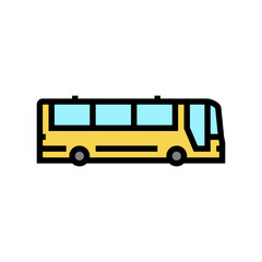 bus transport color icon vector. bus transport sign. isolated symbol illustration