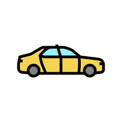 taxi transport color icon vector. taxi transport sign. isolated symbol illustration