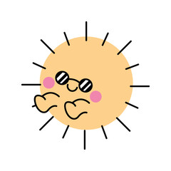 cute sun kawaii