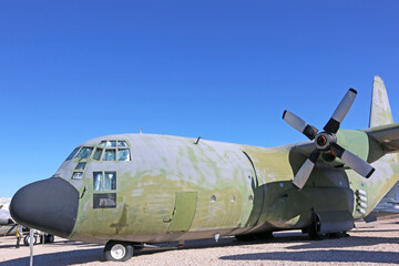 Propellers on a vintage military airplane	