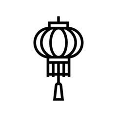 lantern accessory line icon vector. lantern accessory sign. isolated contour symbol black illustration