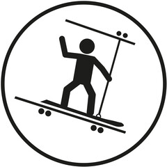Parc Accrobranche Pictogramme Glyphe  Snowboard