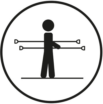 Parc Accrobranche Pictogramme Glyphe  passerelle c&acirc;ble