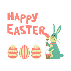 Vector illustration of Easter bunny