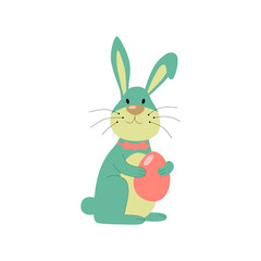Vector illustration of Easter bunny
