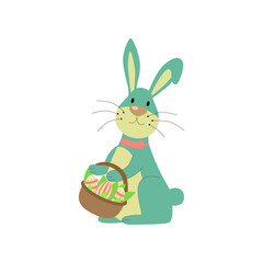 Vector illustration of Easter bunny