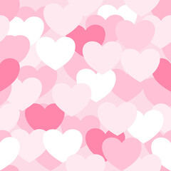 Fototapeta na wymiar Pink hearts seamless pattern 4K