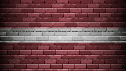 Fototapeta na wymiar EPS10 Vector Patriotic background with Latvia flag colors.