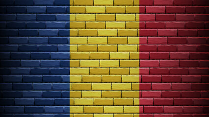 EPS10 Vector Patriotic background with Romania flag colors.