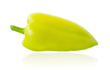 yellow sweet peppers isolated on white background