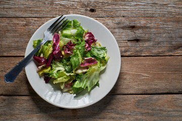 Lettuce salad from above