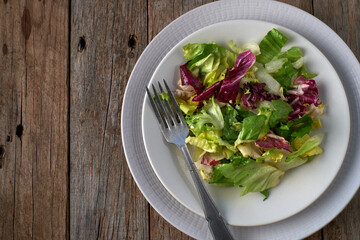 Lettuce salad from above
