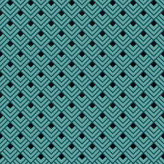 Seamless pattern of blue squares with lines