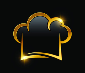 Golden Chef Hat Vector Illustration 