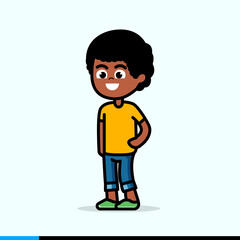 Cool illustration of a child with a sweet smile