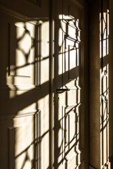 old wooden door at a historic building