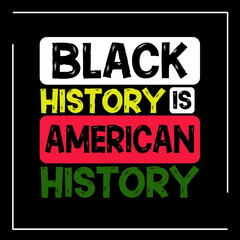 Naklejka na ściany i meble Black History Month t-shirt Design