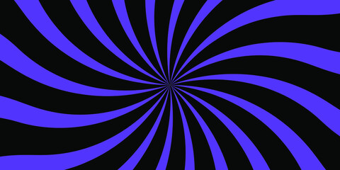 Empty background with a swirling funnel of black  and purple stripes. Patern with purple color.  Pop art. Place for text. Simple