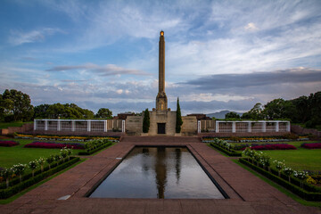 Michael Joseph Savage War Memorial Park Landmark with Obelisk, Sunken Pool and Gardens