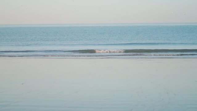 Beautiful tropical beach with blue sky. Copy space of summer vacation and holiday business travel concept. Nature Abstract texture background. 