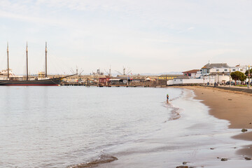 Swimmer at the beach 