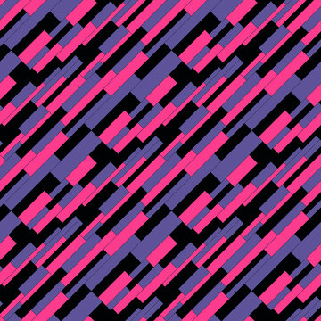 Seamless Pattern Of Pink, Black And Purple Rectangles