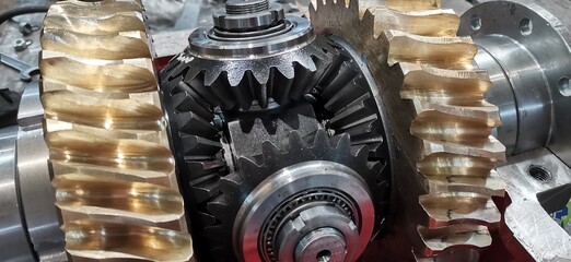 Worm wheel made of bronze differential gear.