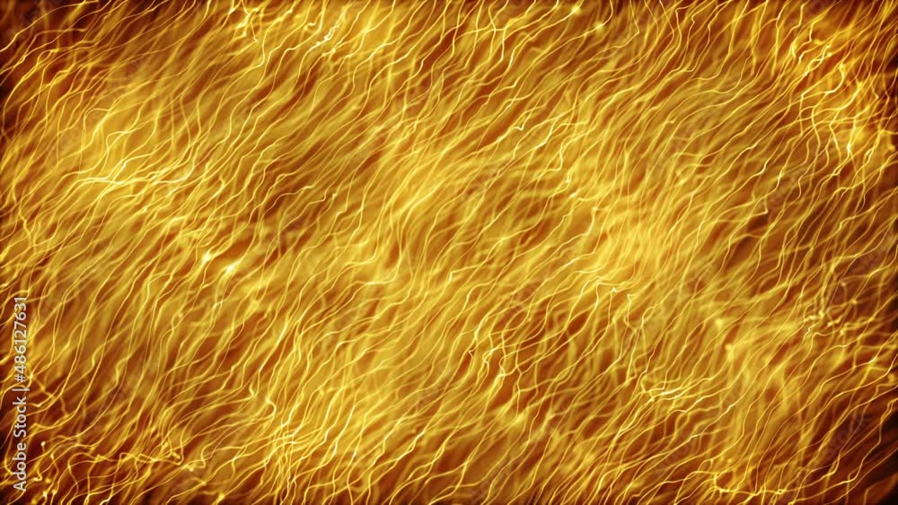 Poster Abstract Gold Strings Waving Fx Background Loop/ 4k animation of an abstract technology visual fx wallpaper background with golden strings and lines waving smoothly and seamless looping