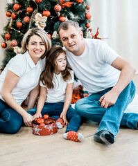 Happy family and girl with down syndrome