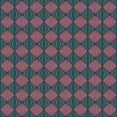 Seamless pattern turquoise and brown squares with lines