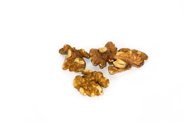 Dry Fruit Walnut In White Background