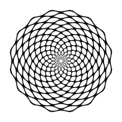 Abstract decorative geometric circle grid pattern.