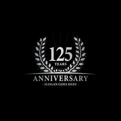 Obraz premium 125 years anniversary logo. Vector and illustration.