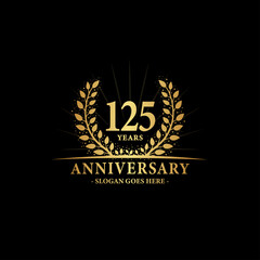 125 years anniversary logo. Vector and illustration.