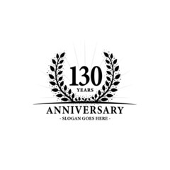 130 years anniversary logo. Vector and illustration.