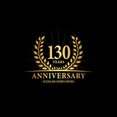 130 years anniversary logo. Vector and illustration.