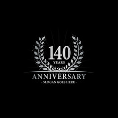 140 years anniversary logo. Vector and illustration.