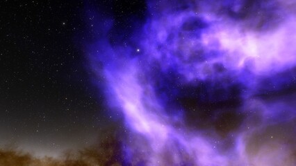 Beautiful nebula in cosmos far away 3d rendering	
