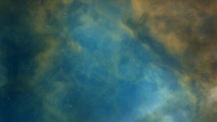 Beautiful nebula in cosmos far away 3d rendering	
