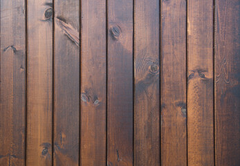 New dark brown wooden wall close